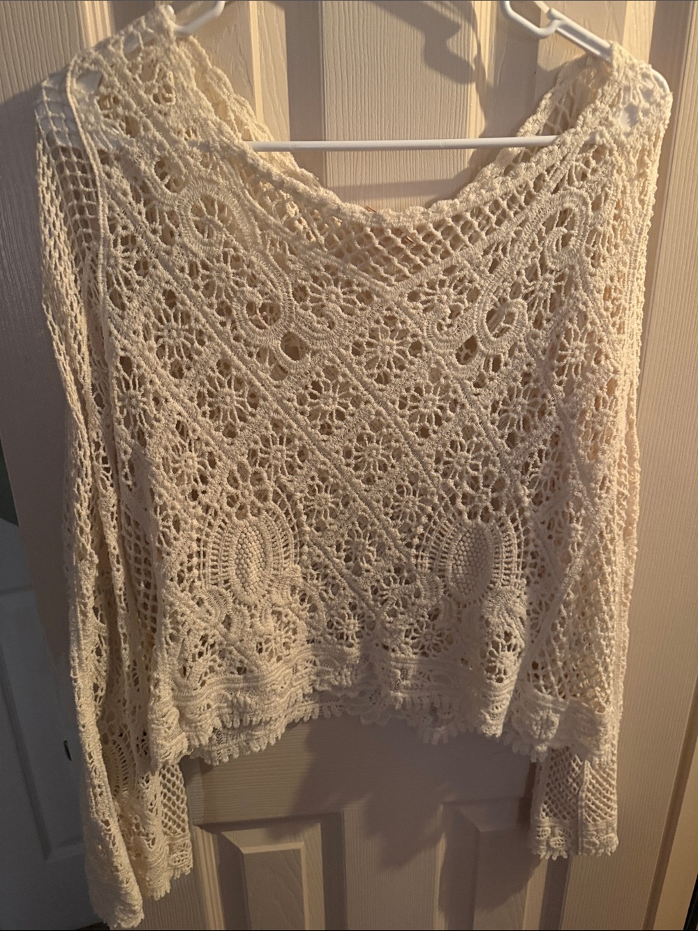 Crochet Cream Top